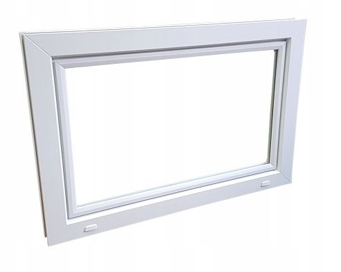 Okno 800 x 800 INWENTARSKIE Piwniczne Garażowe Białe
