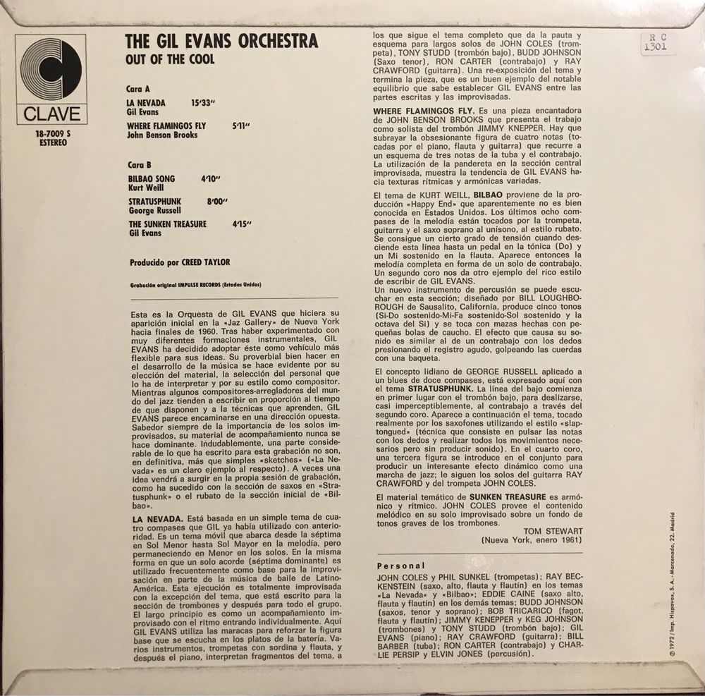 The Gil Evans Orchestra - Out Of The Cool