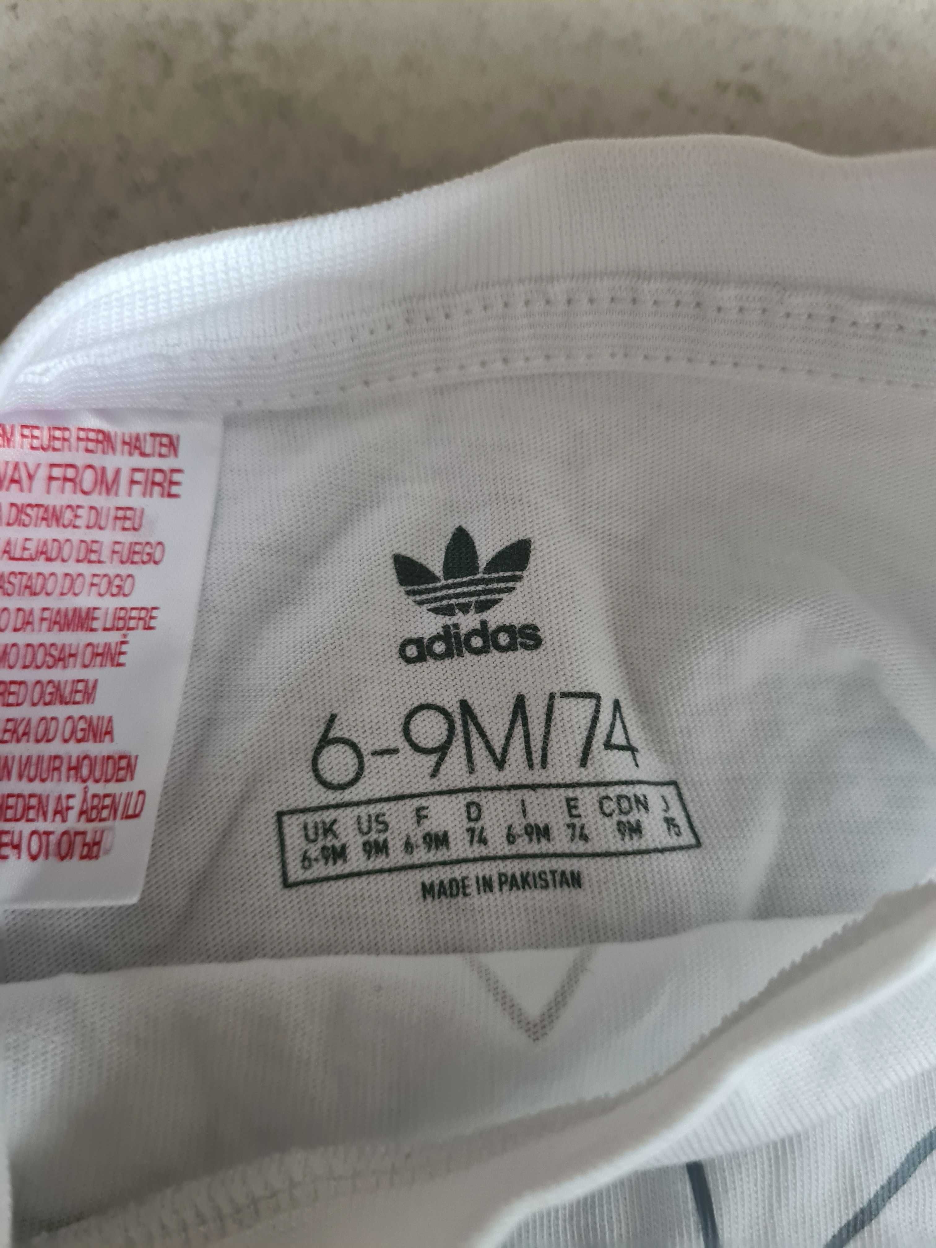 t-shirt koszulka biała Adidas r.74