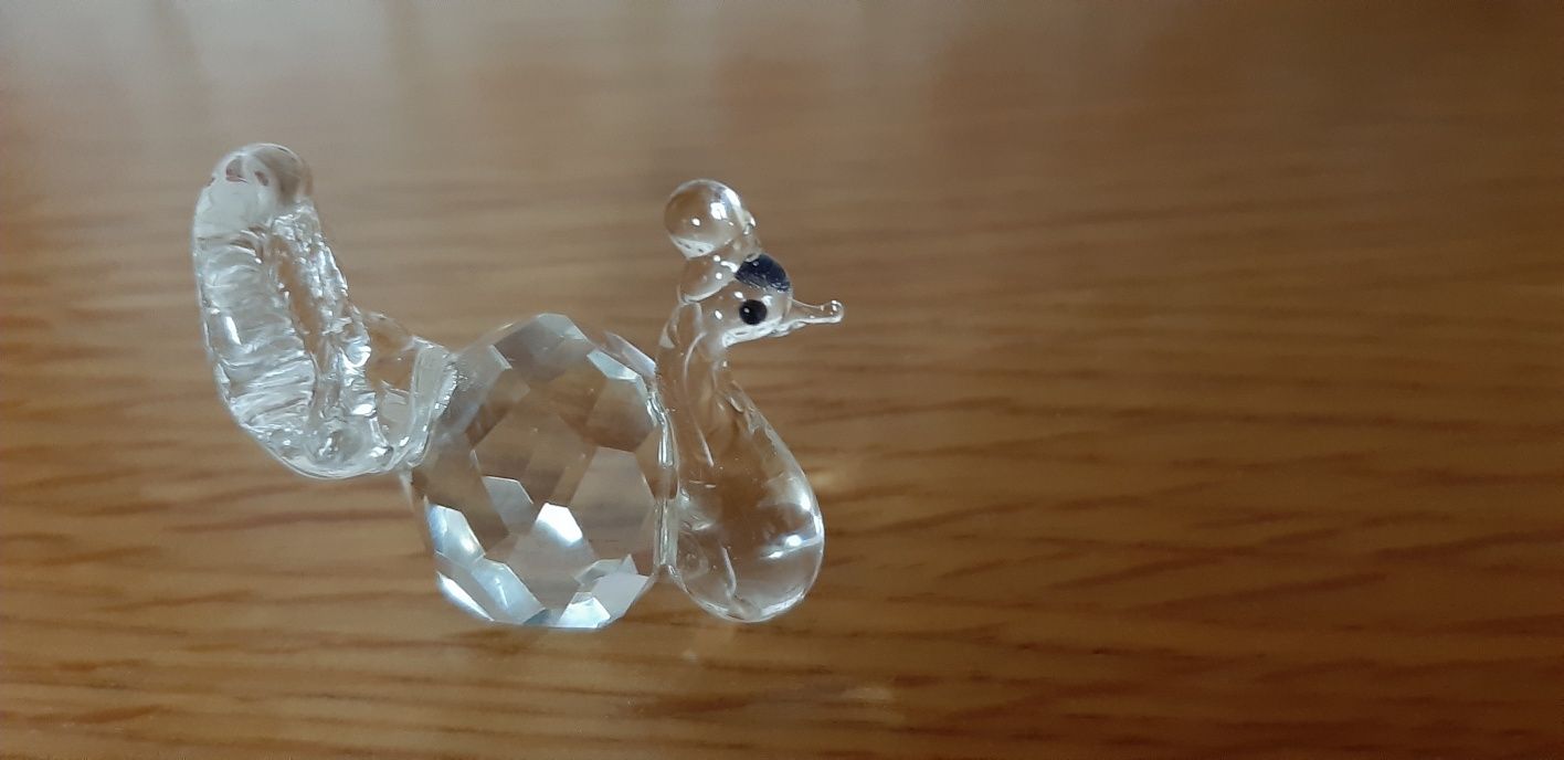 Miniatura pavão em cristal