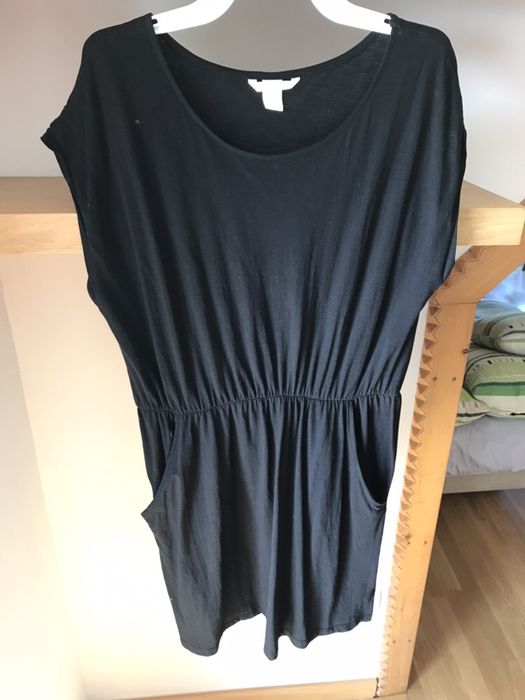 Czarna bawełniana sukienka H&M rozm L