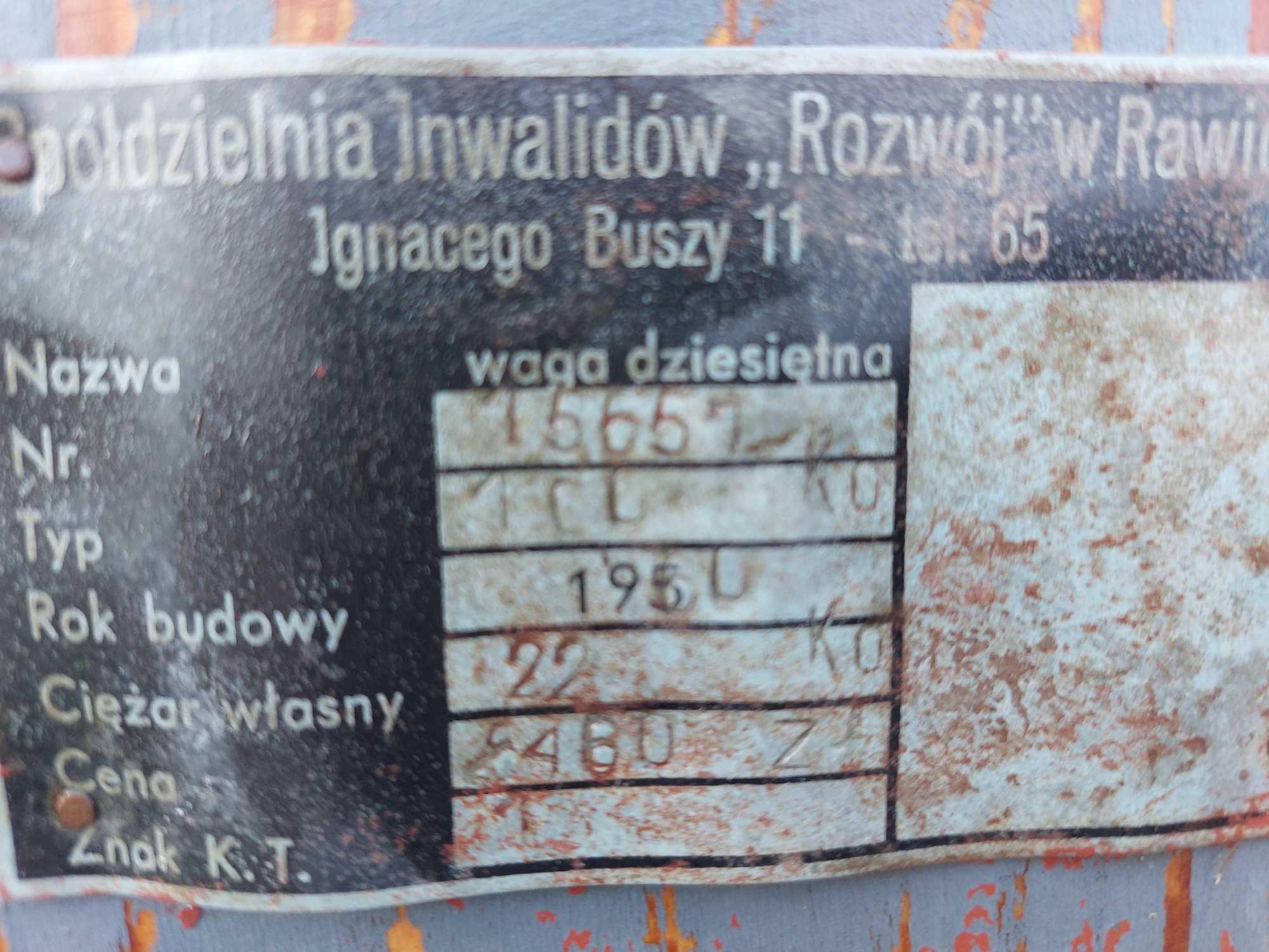 Oryginalna waga z 1950 r