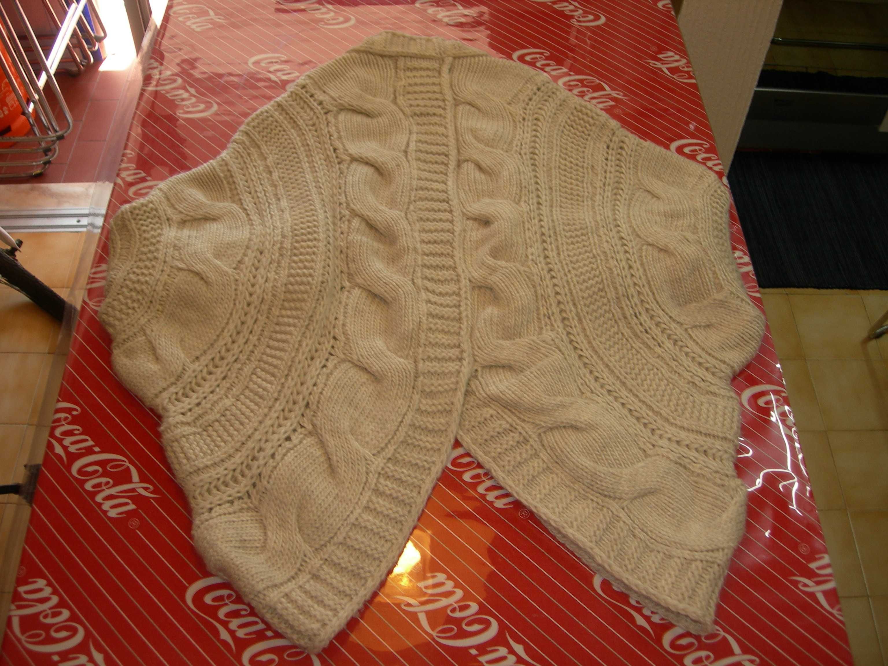 Casaco malha creme