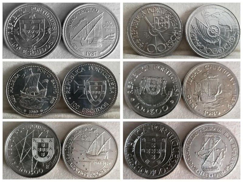 Moedas Portugal 1$00 a 100$00