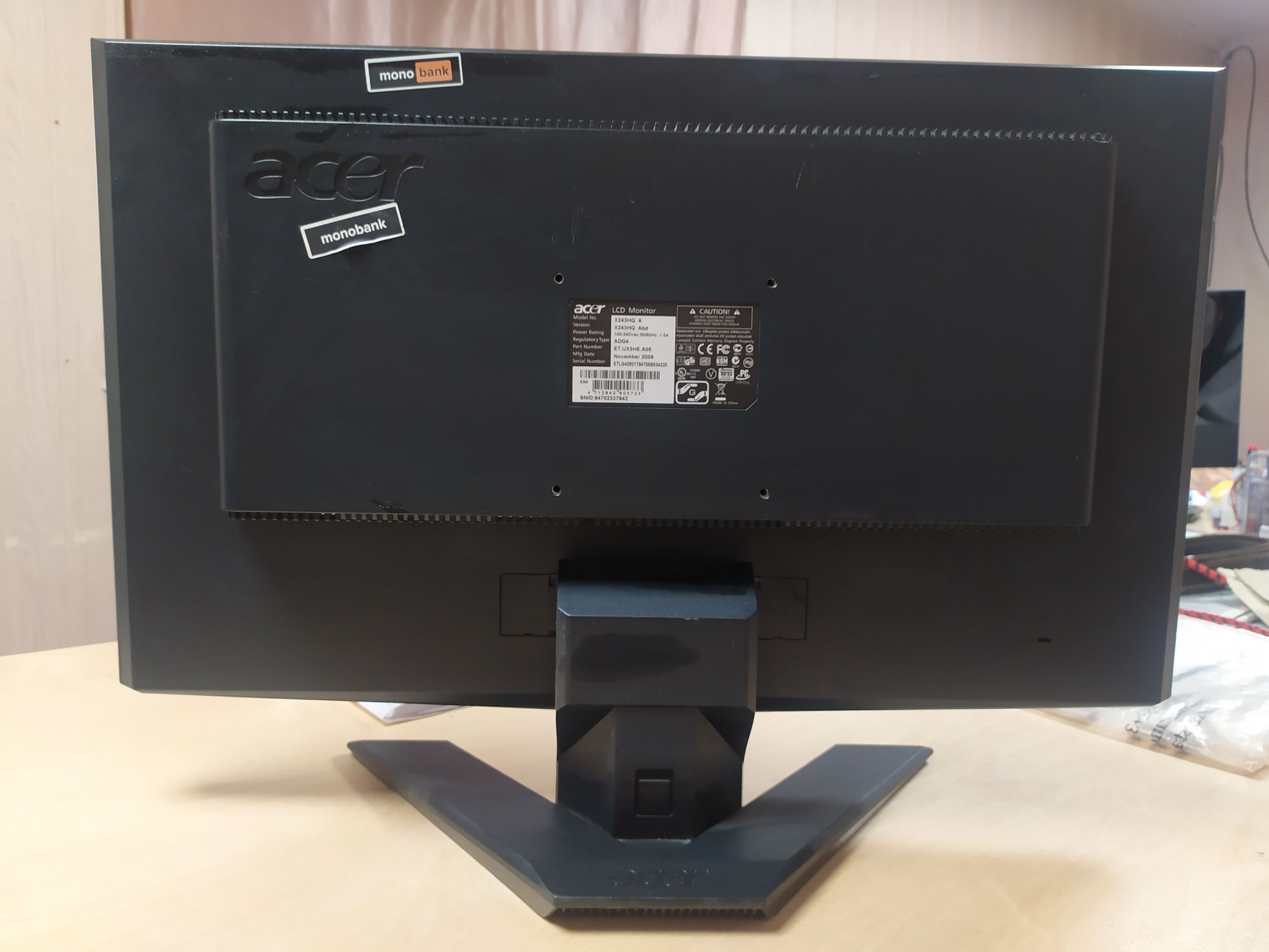 монітор ACER LCD X243HQ A.