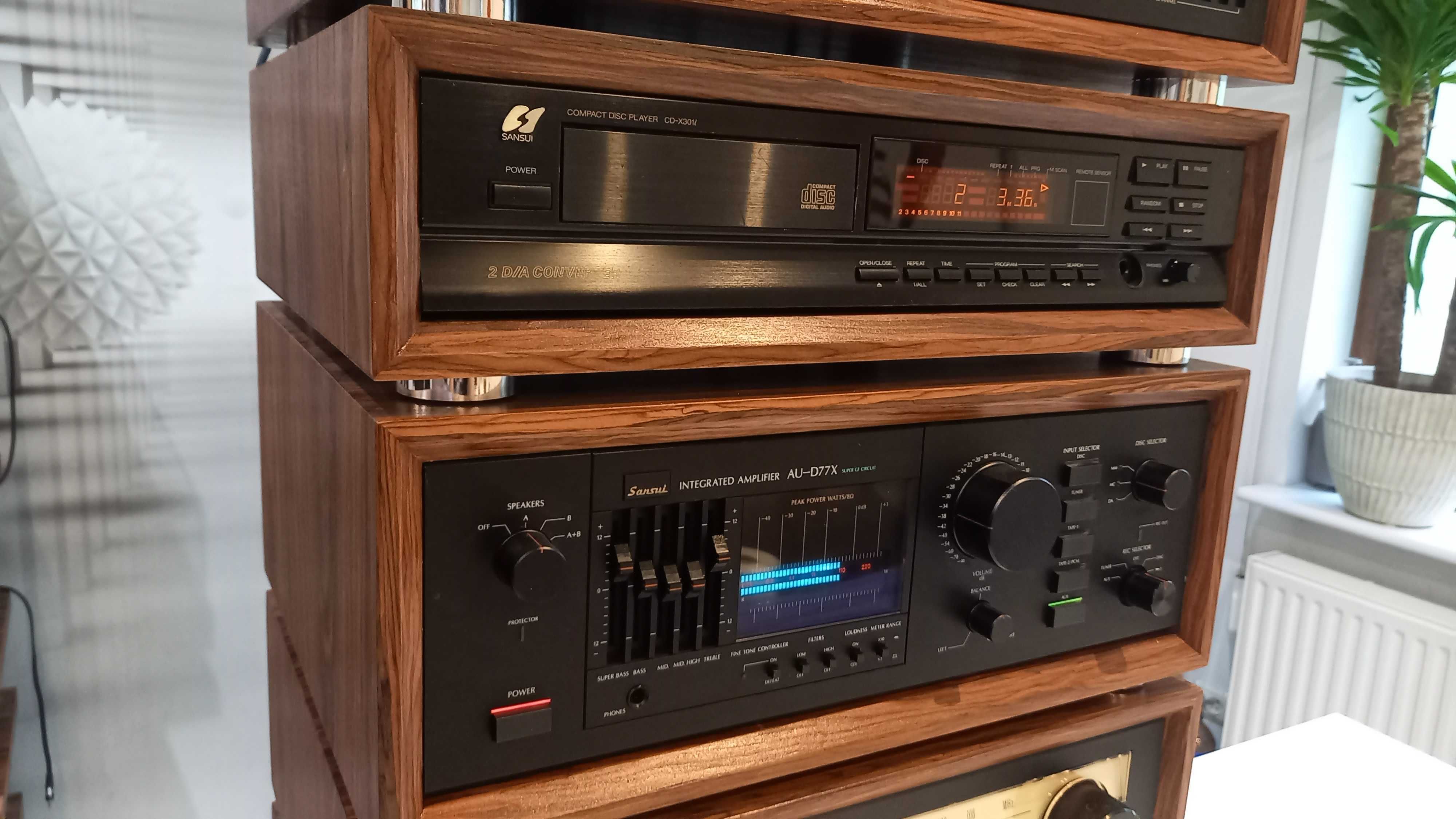 Sansui AU-D77X, SC-2110, TU-317, CD-X301i, SE-8, AT-15L, FR-D3