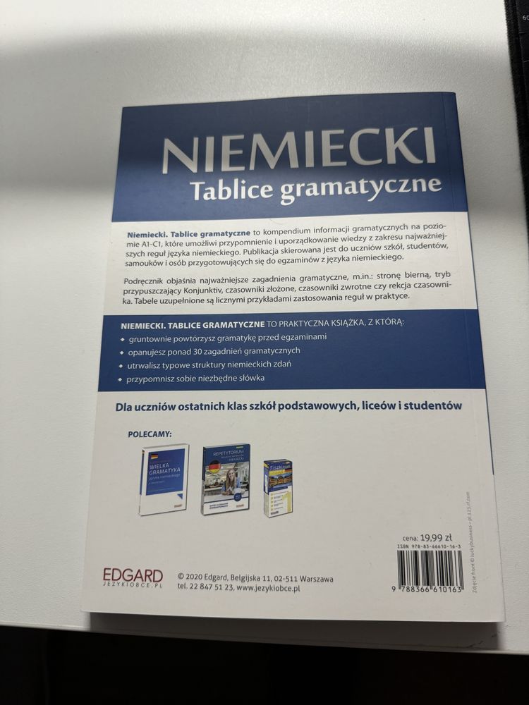 Niemiecki nie gryzie A1 A2 tablice gramatyczne