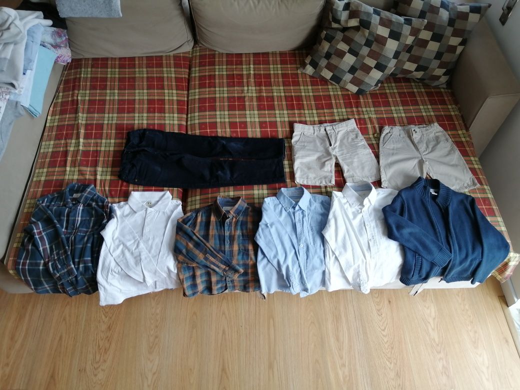 Camisas, calções, calca e casaco menino 7-8 anos