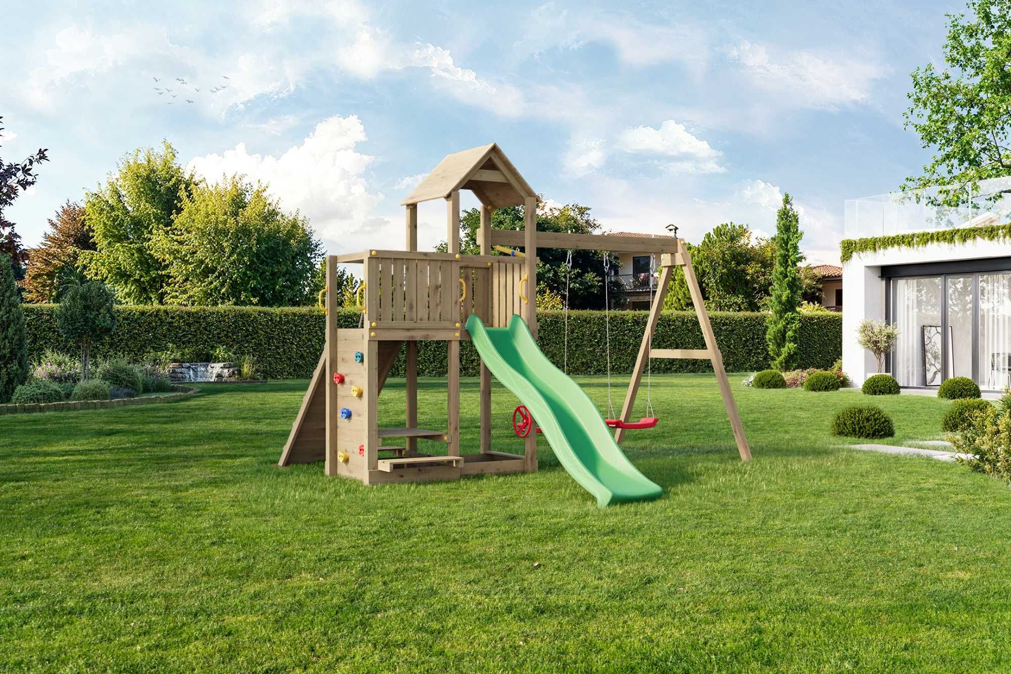 Mnóstwo atrakcji Plac zabaw Domek, DARMOWA DOSTAWA 2-3 dni, Atest