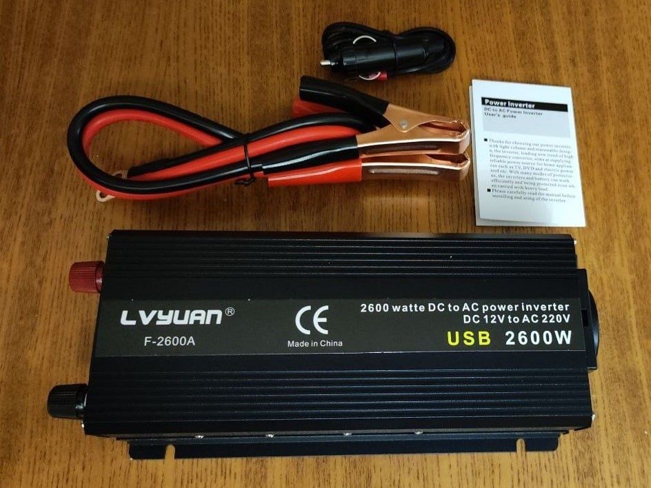 Інвертор (перетворювач напруги) Lvyuan 2600W/12V/220V