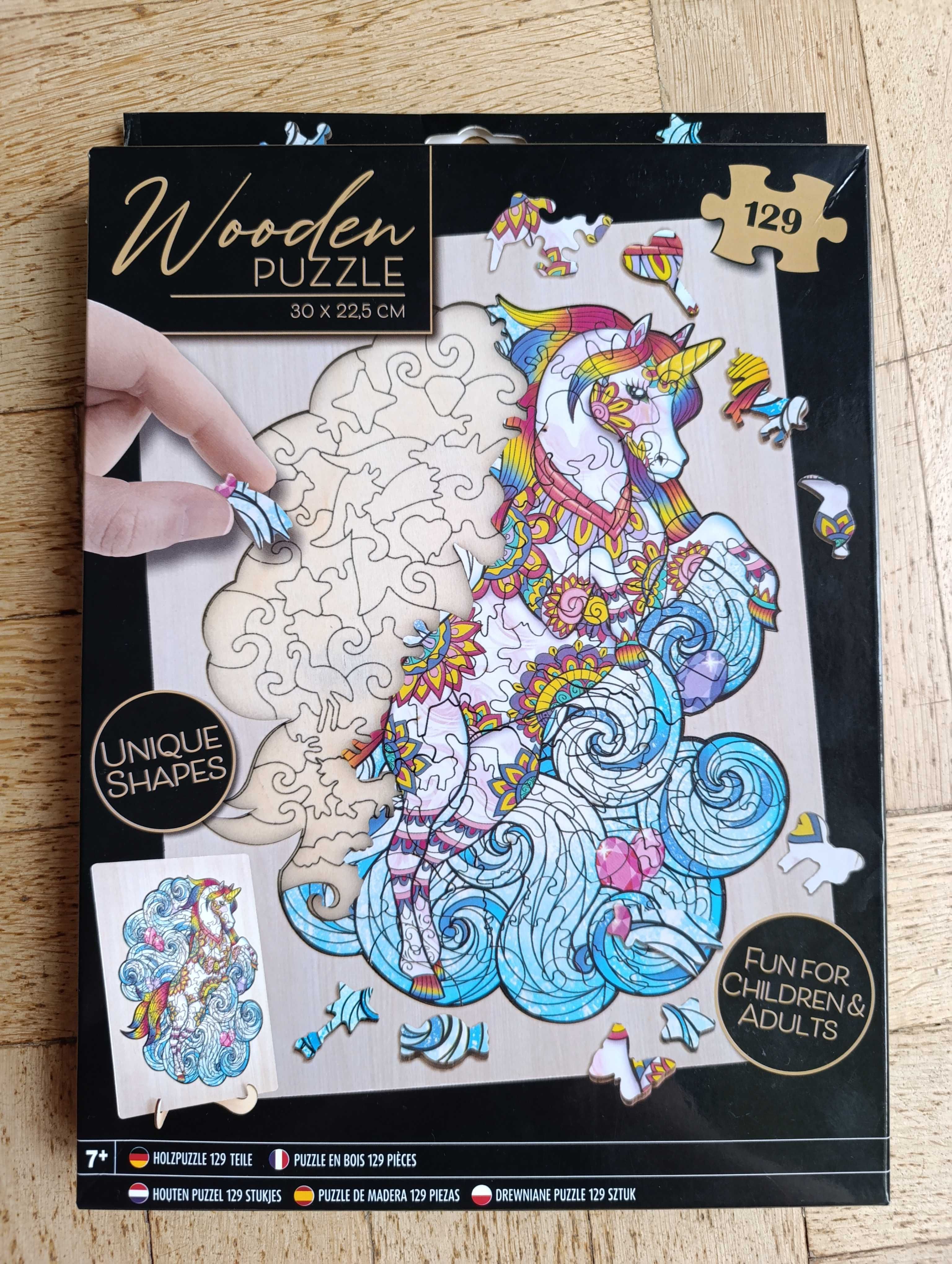 Grafix Puzzle Drewniane 130 Elementów Jednorożec