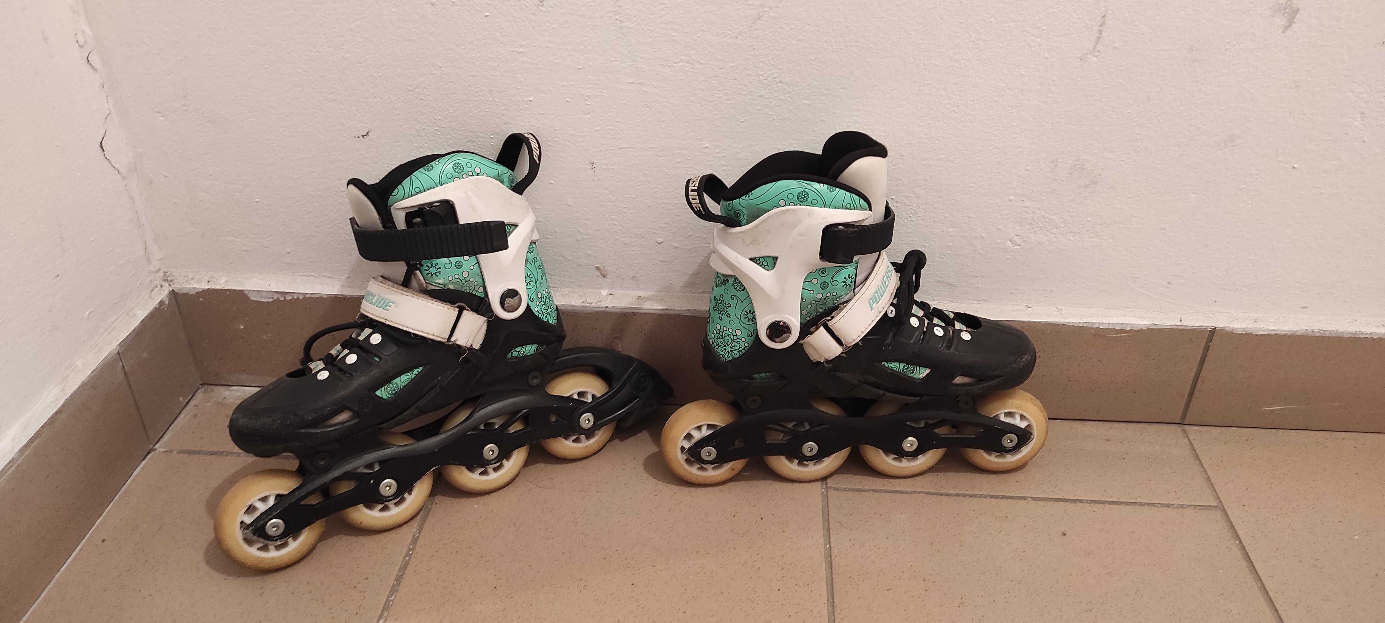 rolki Powerslide rozmiar regulowany 33-36, stan dobry