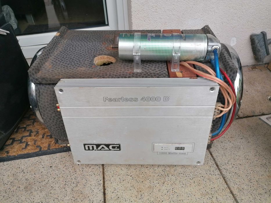 Wzmacniacz 4 kanałowy i zestaw głośników Magnat plus filtr 750 w RMS