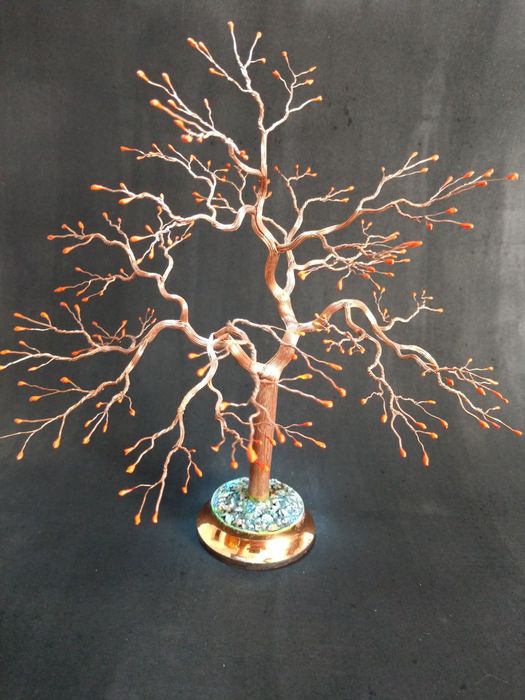 Подарункове сувенірне дерево с мідної проволки