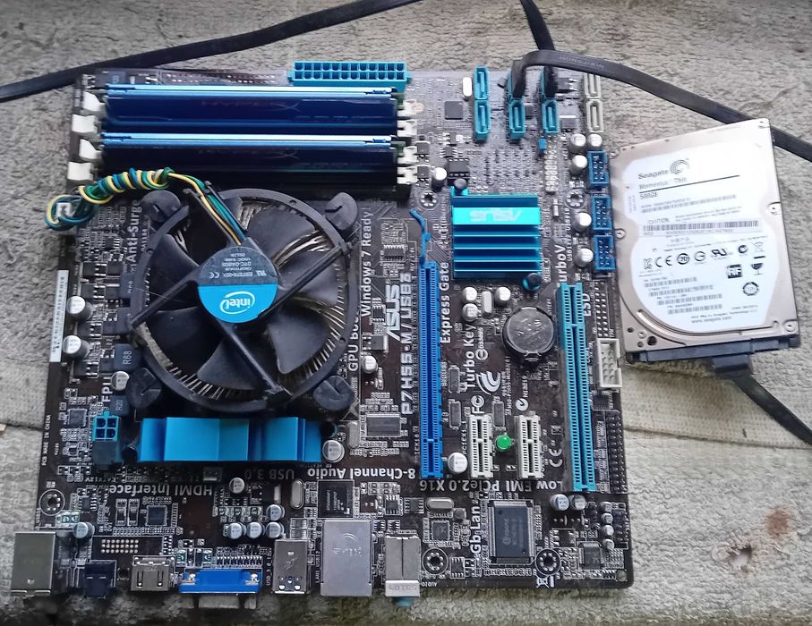 płyta główna ASUS P7H55-M z i3 (też i5, i7)  + 4 GB DDR3+HDD 500