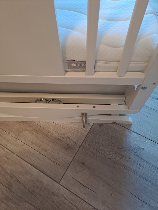 Łóżeczko Krzyś 3w1, kołyska, szuflada, barierką.