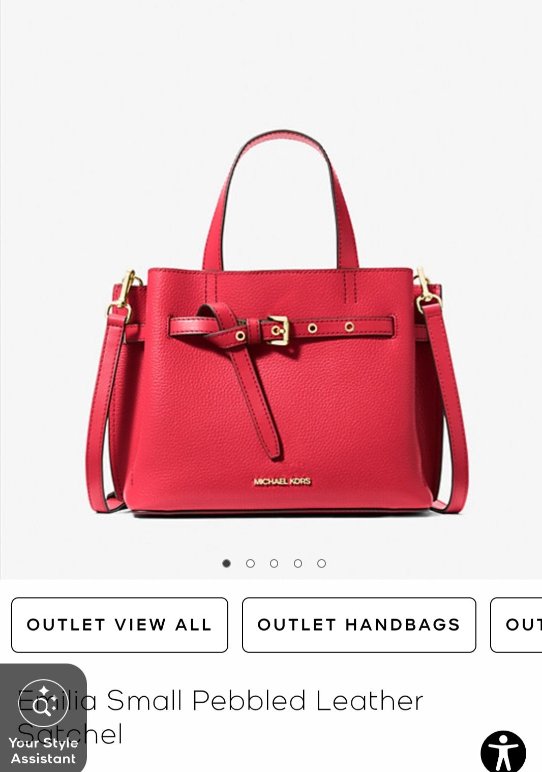 Оригінал шкіряна сумка Michael Kors Emilia small