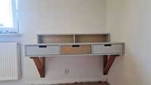 Biurko 60x120 szara płyta drewno