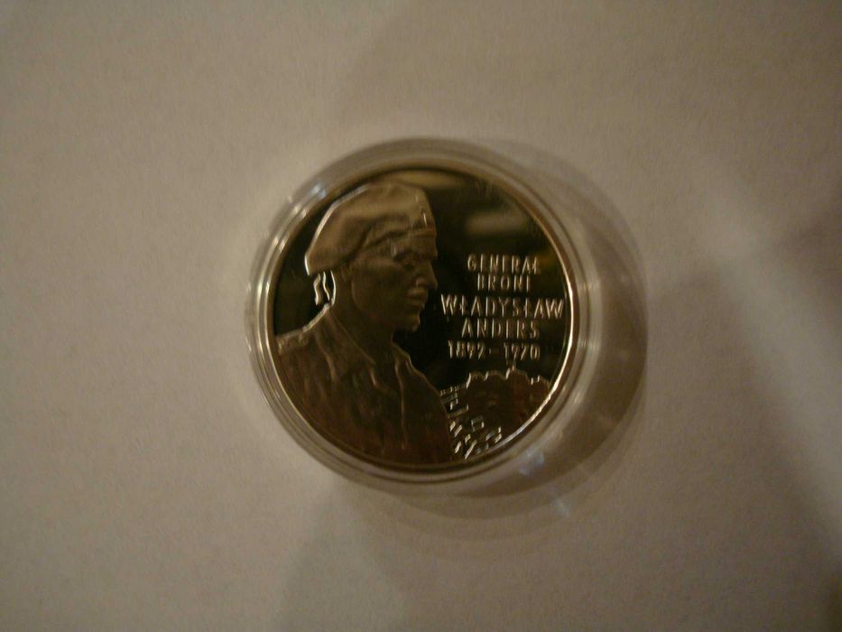 10zł srebrna moneta kolekcjonerska Władysław Anders     2002r