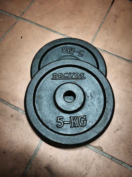 Dois discos musculação 5kg