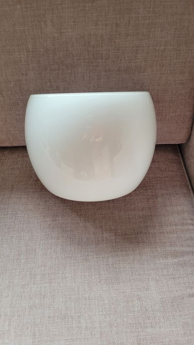 Kinkiet biały szklany klasyczny