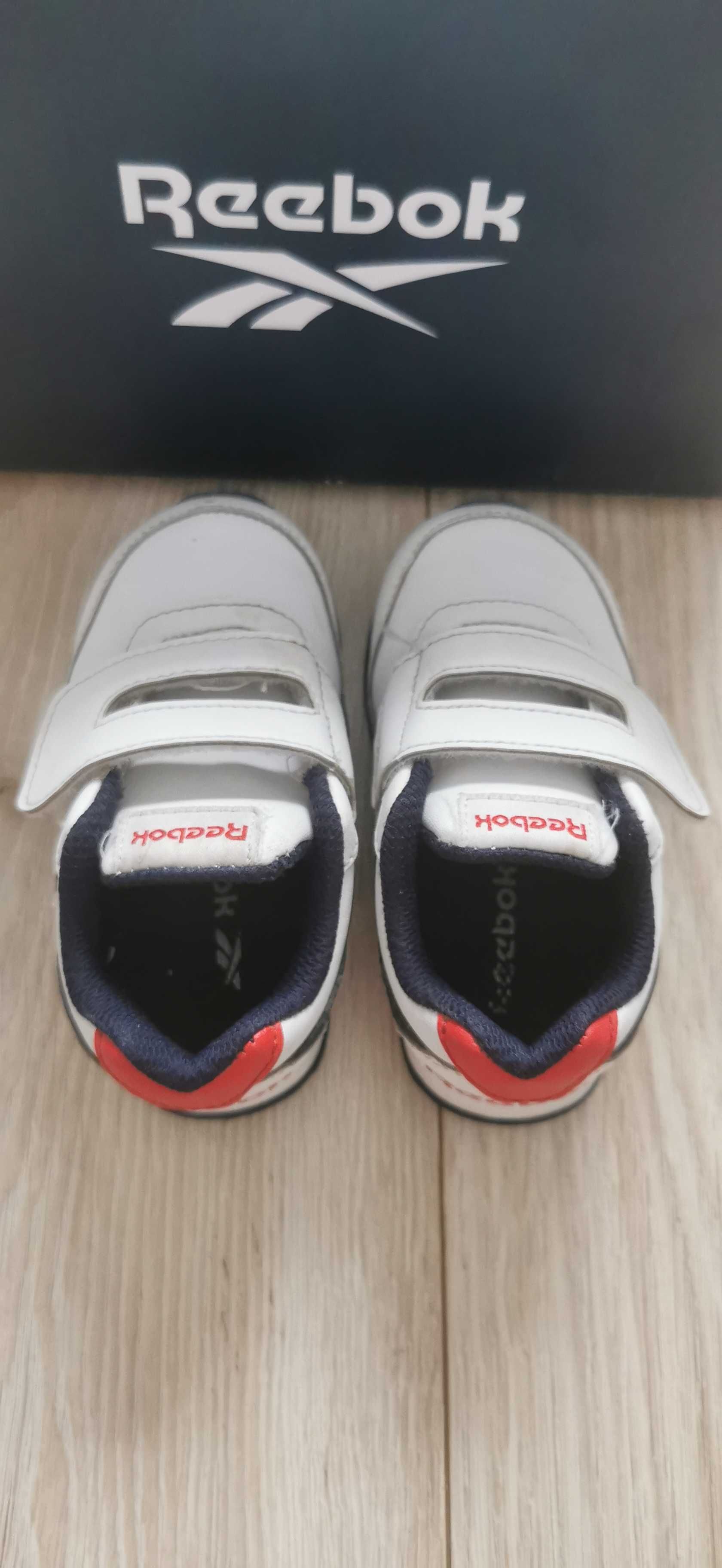 Białe adidasy buty na rzepy dla chłopca, Reebok, rozmiar 22, wygodne
