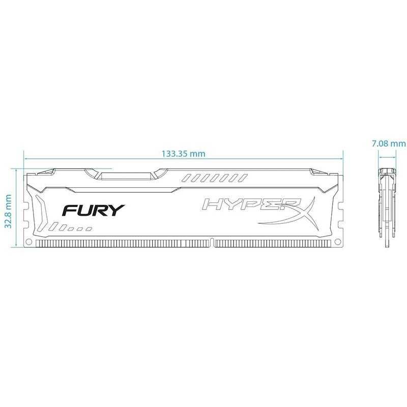 оперативная память HyperX FURY DDR3(L) 8GB kit CL10 1600MHz 1866MHz