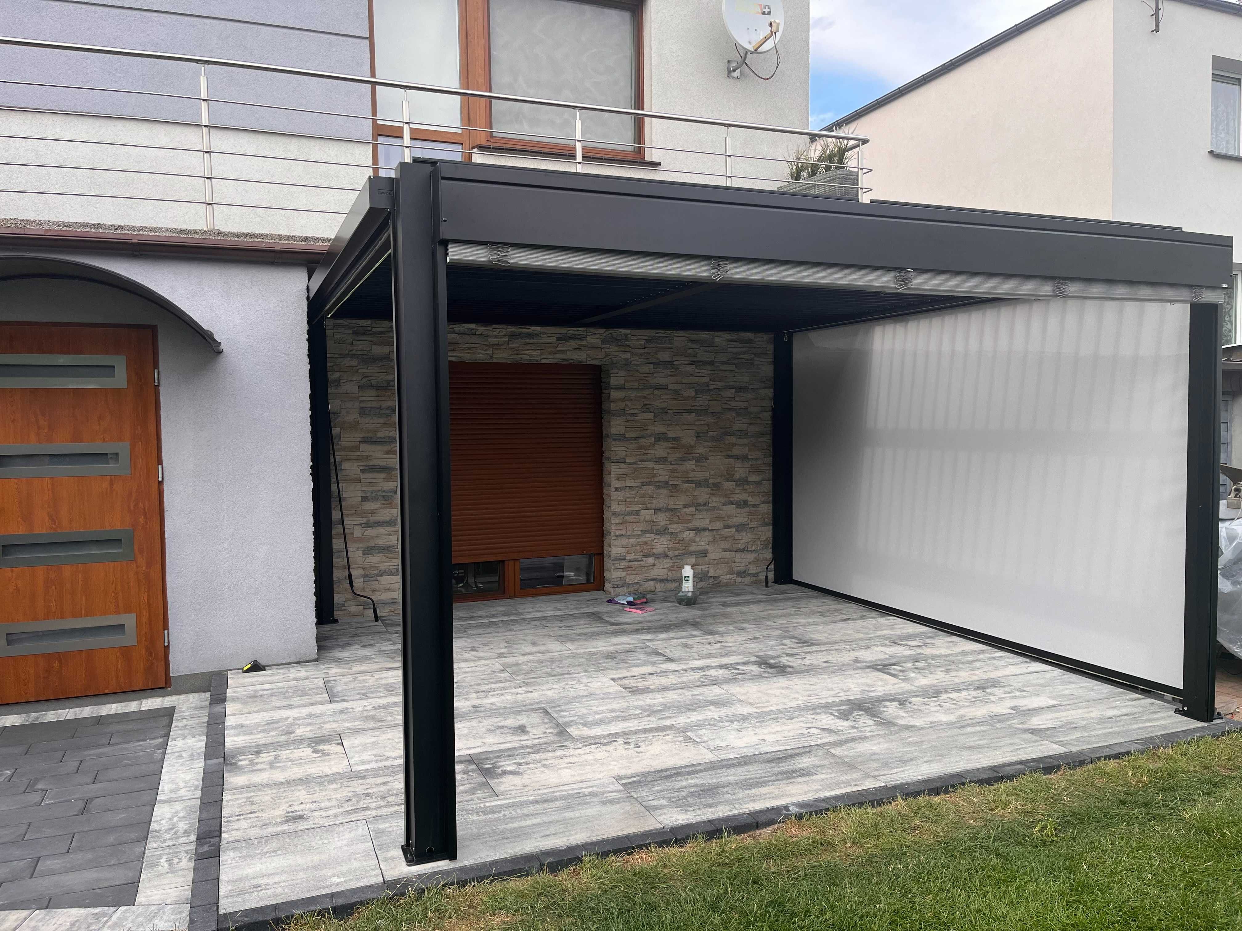 Pergola aluminiowa lamelowa bioklimatyczna altana ogrodowa 4x3 400x300