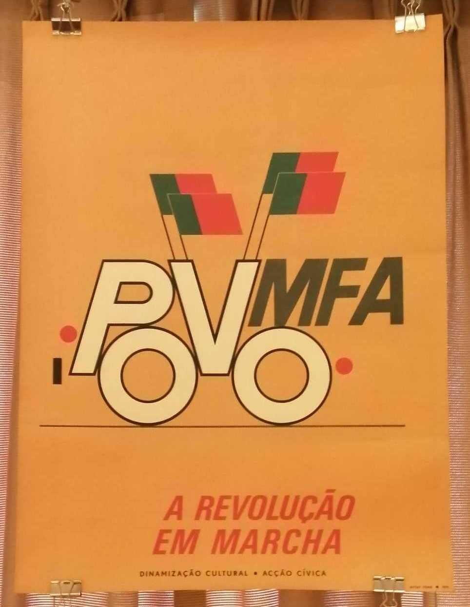 Cartaz original Povo MFA de Artur Rosa Revolução 25 de Abril de 1974