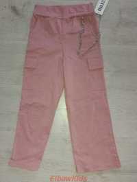 Spodnie dla dziewczynki bojówki różowe