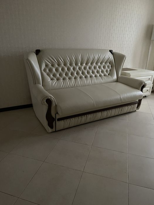 Розкладний диван із екошкіри