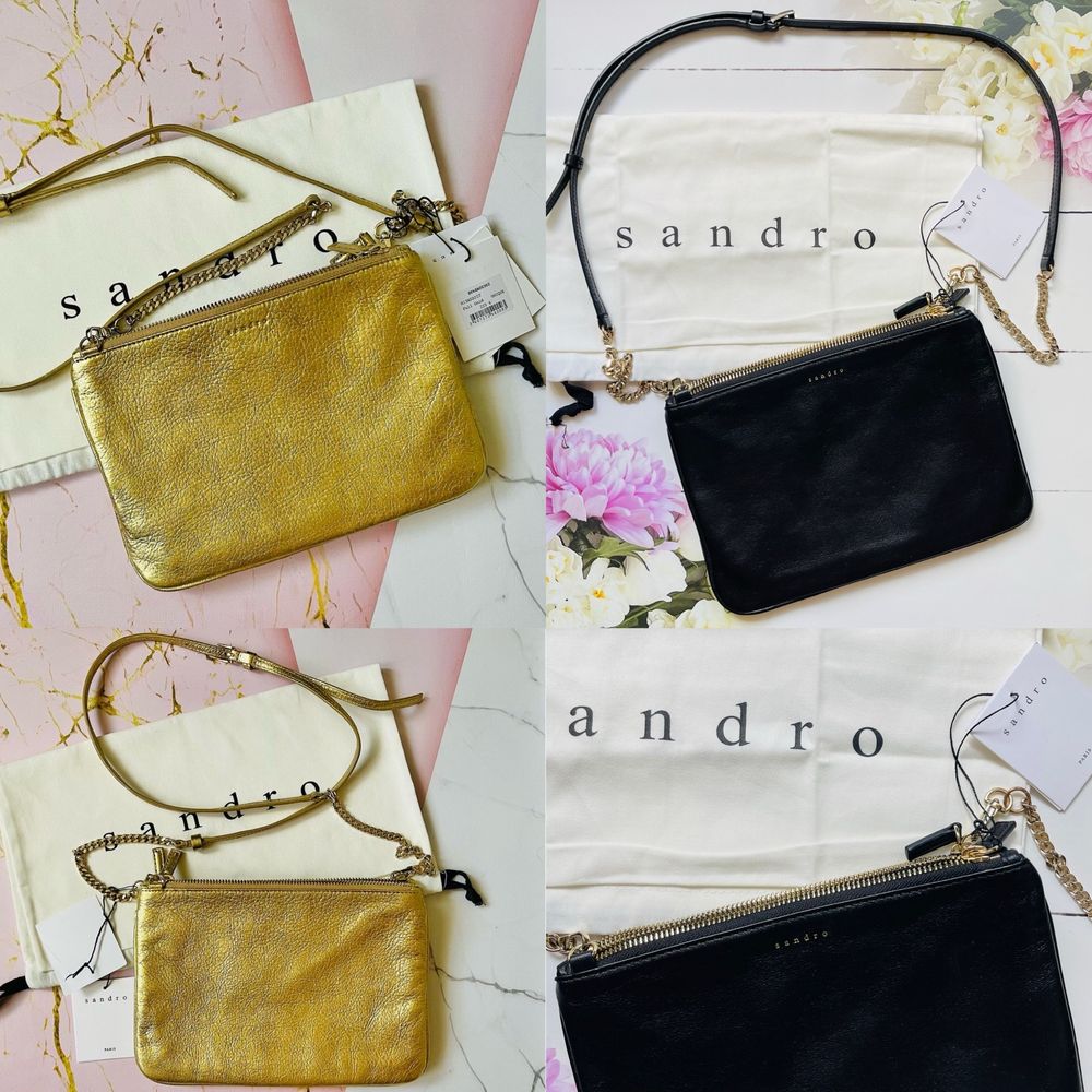 295€ Кожаные сумки, клатчи Sandro Paris. Оригинал
