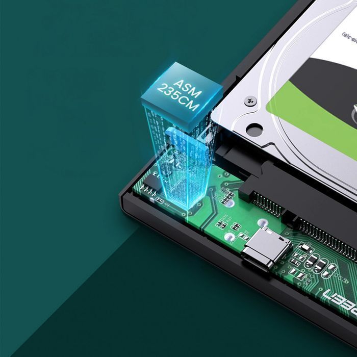 Ugreen adapter obudowa kieszeń na dysk SATA 2.5" 6TB USB-C 3.0 czarny
