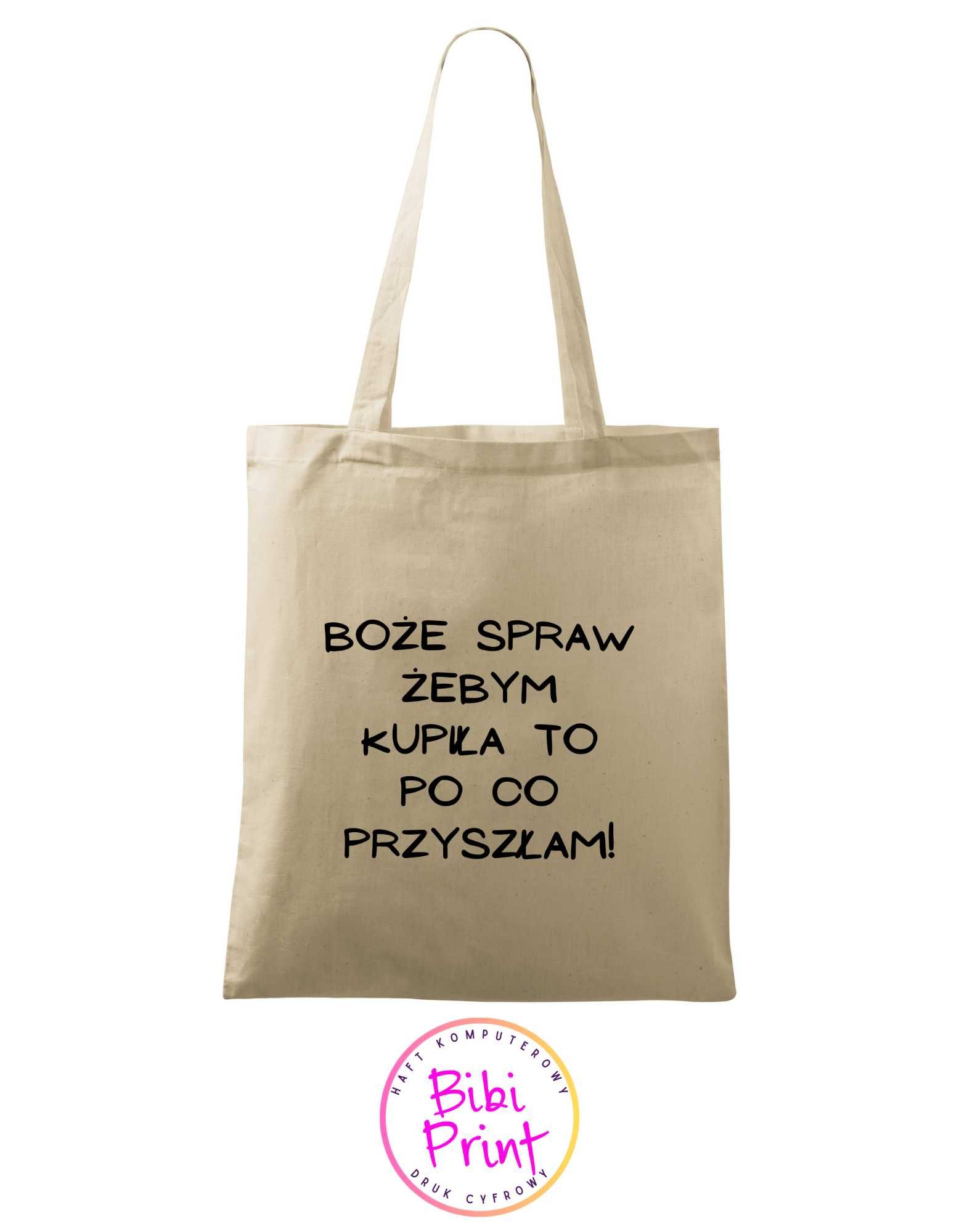 Torba shopper z nadrukiem - różne wzory