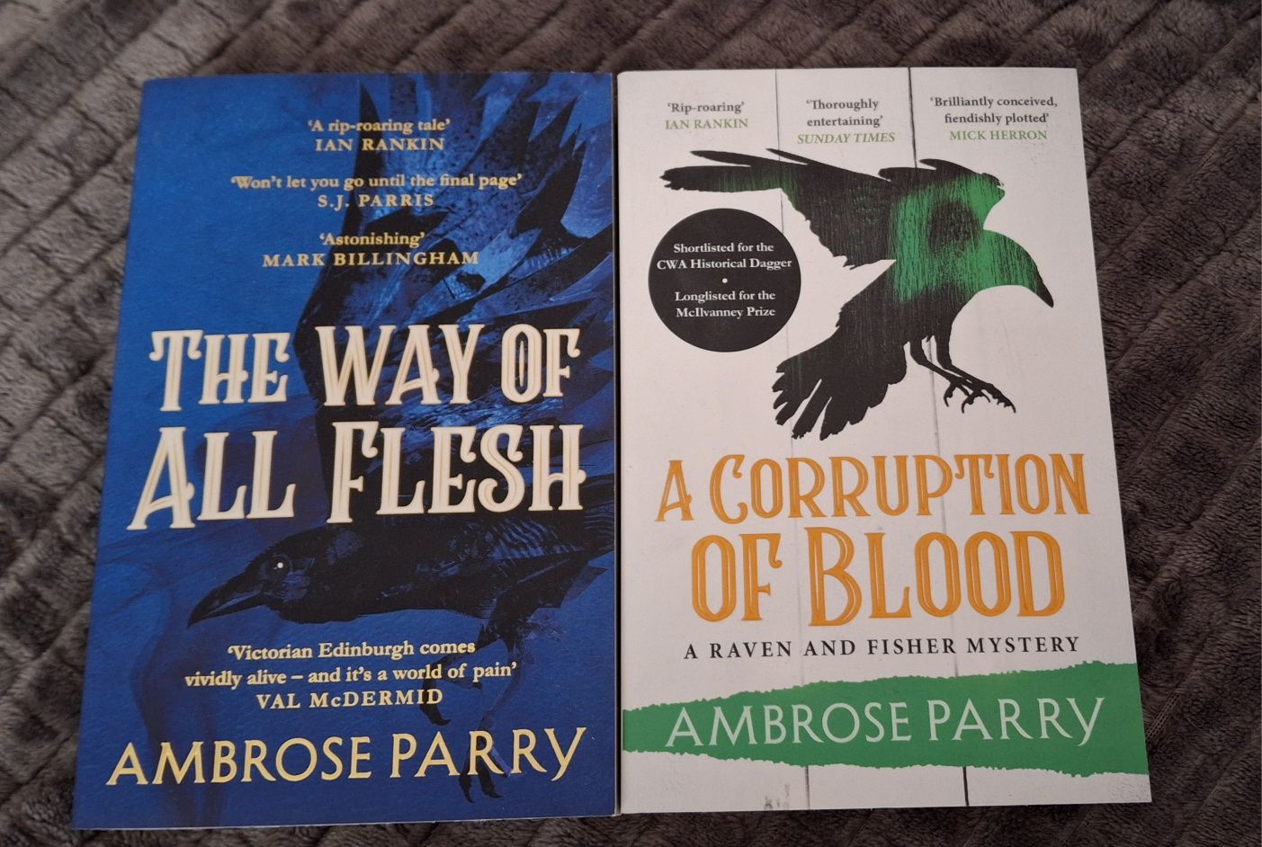 Ambrose Parry 'A Raven and Fisher Mystery' 2 tomy