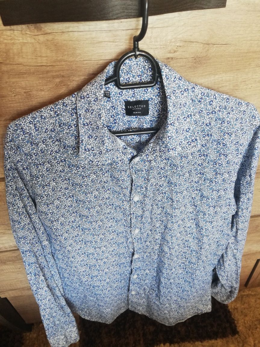 Koszula męska wzorzysta z długim rękawem Selected Homme (slim fit) roz