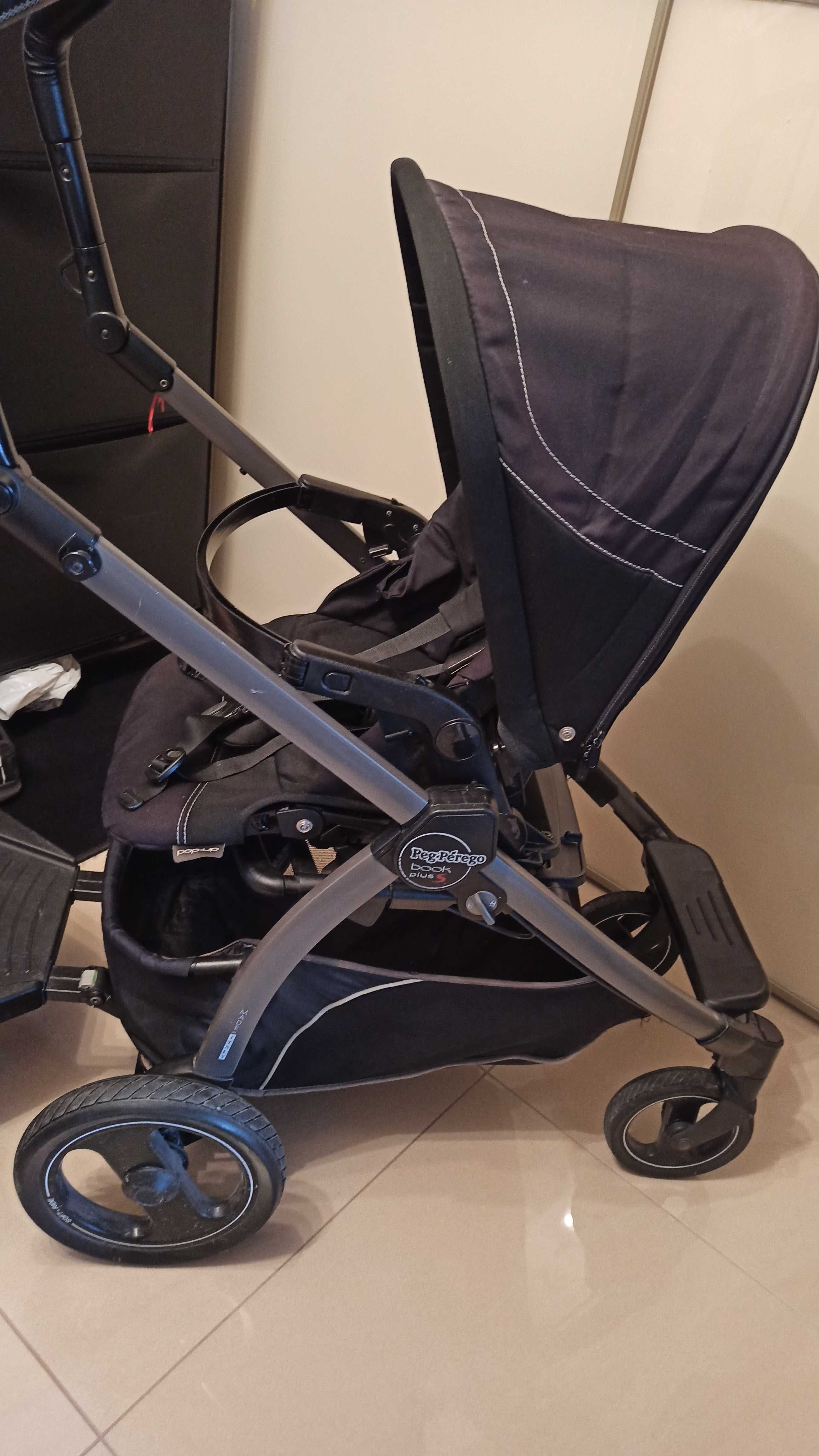Wózek 3w1 Peg Perego Book Plus S + podstawka dla rodzeństwa