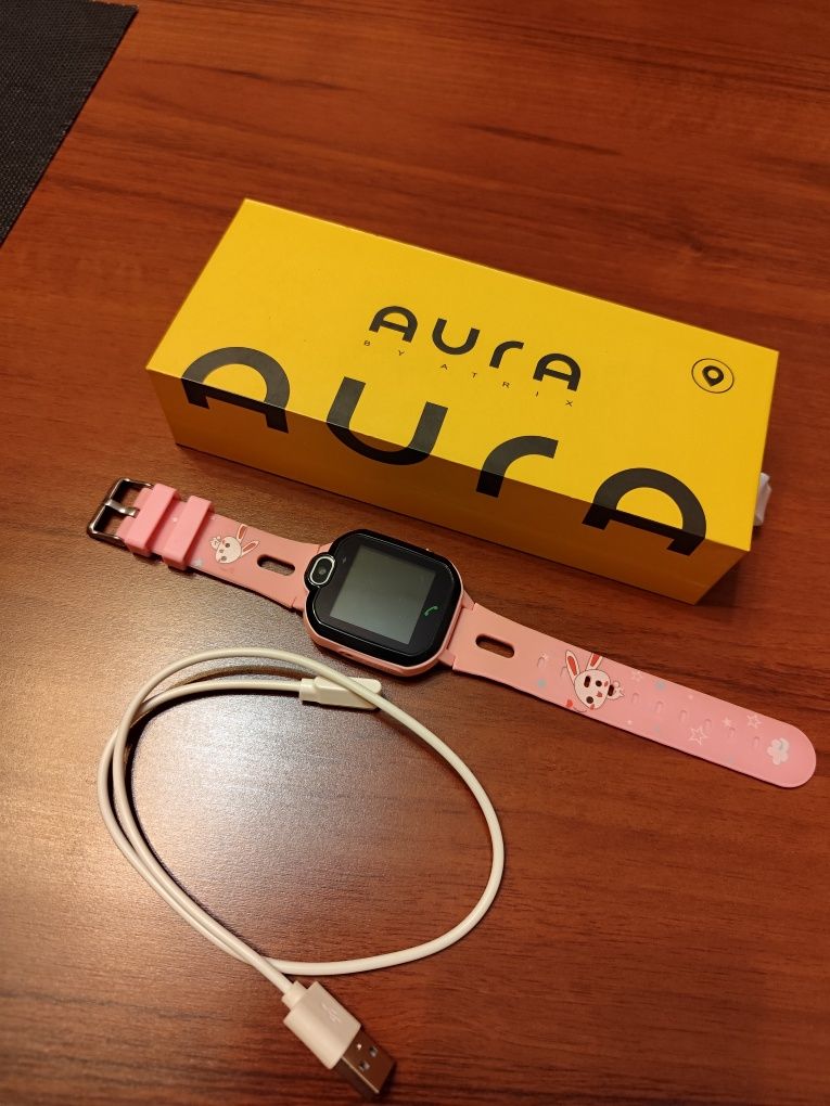 Дитячий телефон-годинник з GPS-трекером Aura A3 Pink (KWAA3P)