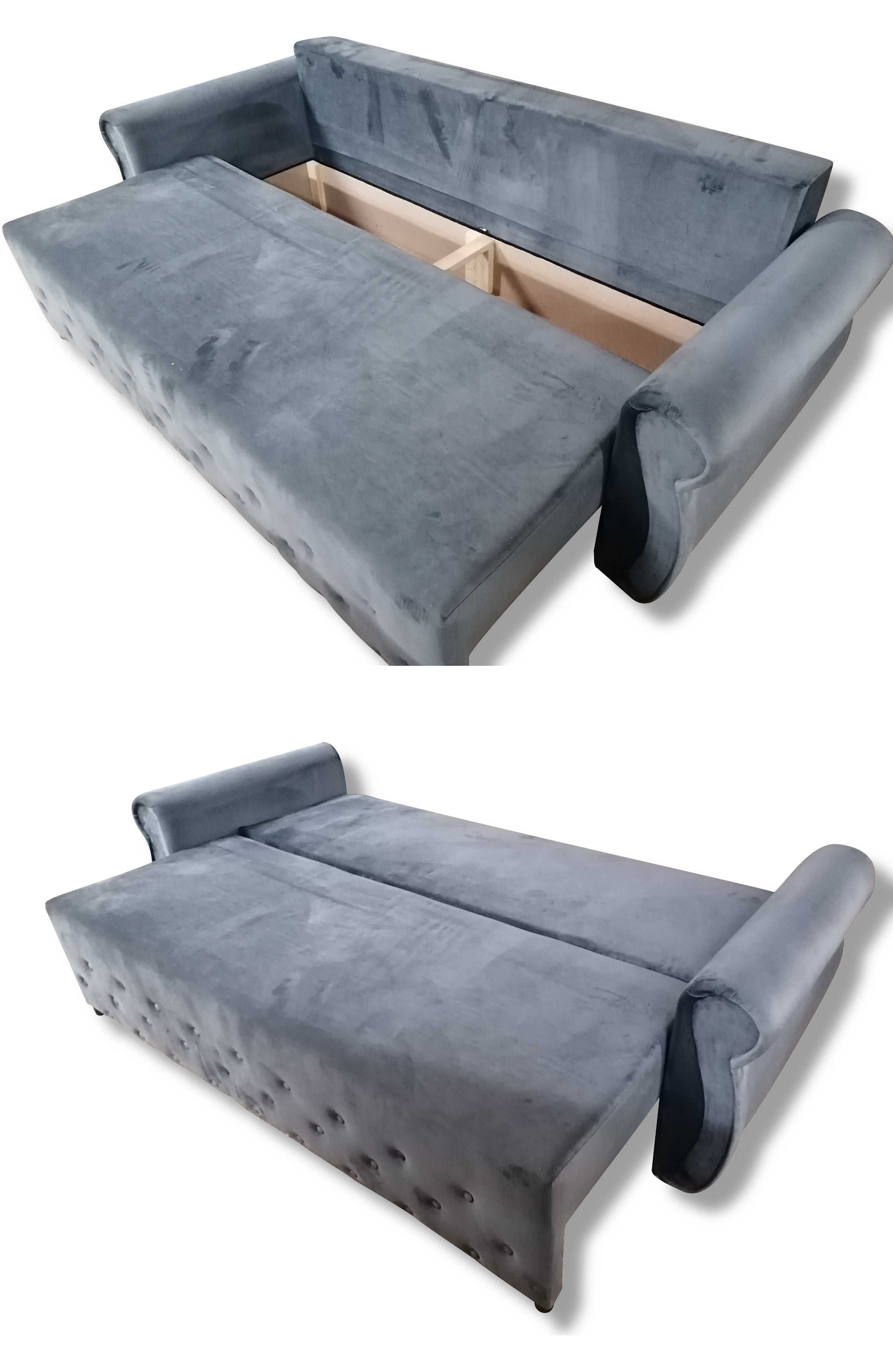 naRATY komplet zestaw mebli sofa rozkładana uszak kanapa łóżko 140x200
