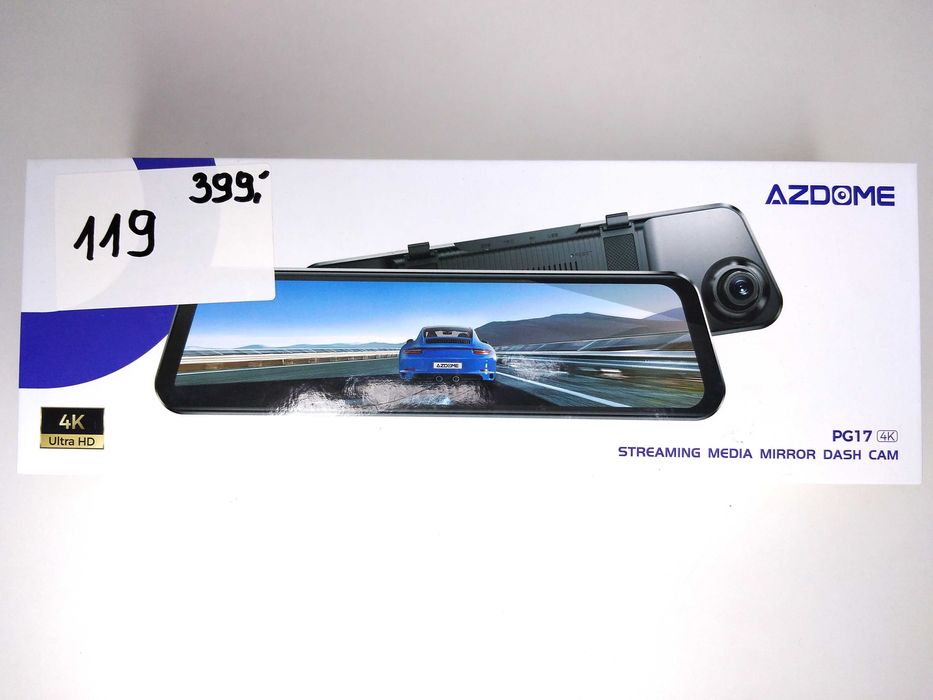 AZDOME PG17 12" Lusterko Kamera Cofania Przód Tył 4K ULTRA HD 128GB