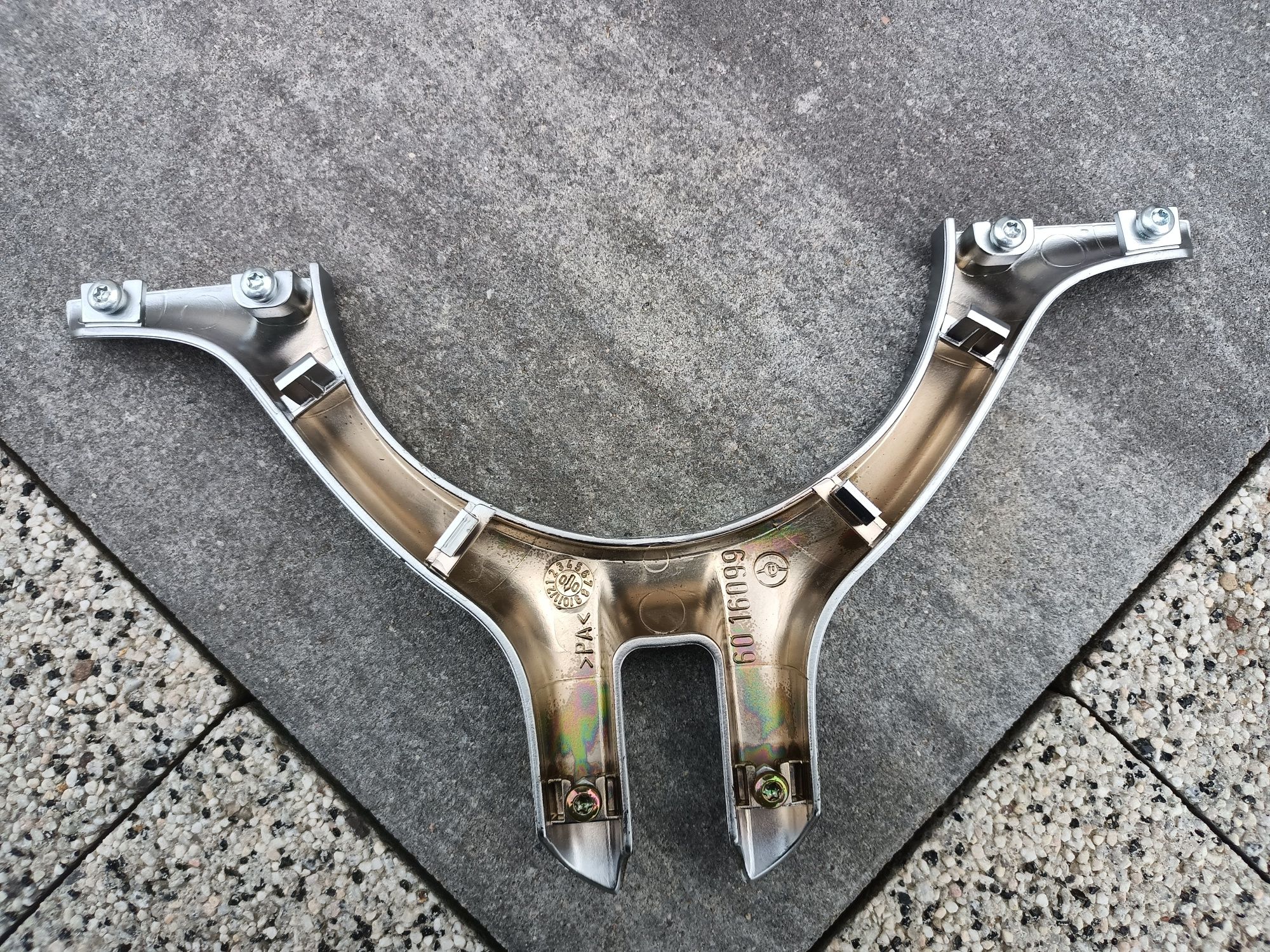 Blenda lera dekor kierownicy Sport BMW E46 E39 X5 E53 proca srebrna