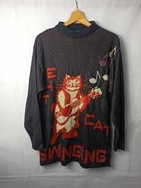 The Swinging Cat Vintage 90s Jumper długi sweter