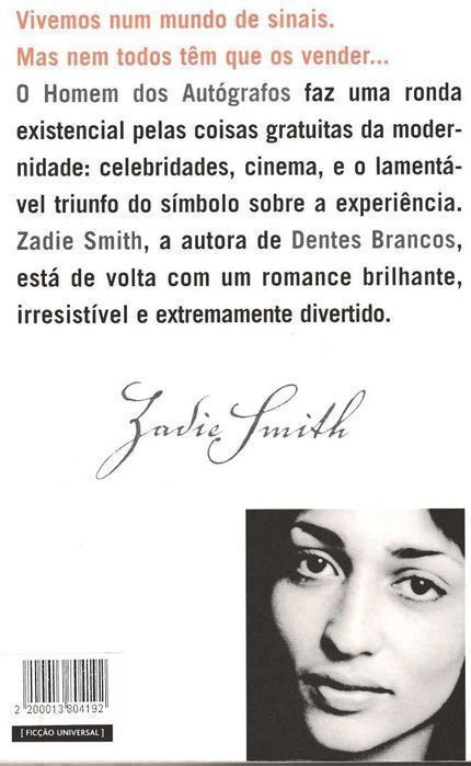 Livro O Homem dos Autógrafos de Zadie Smith [Portes Grátis]