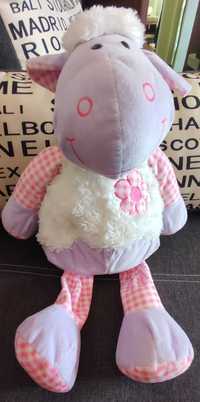 Pluszowa owieczka pluszak miś fioletowo biała różowa maskotka