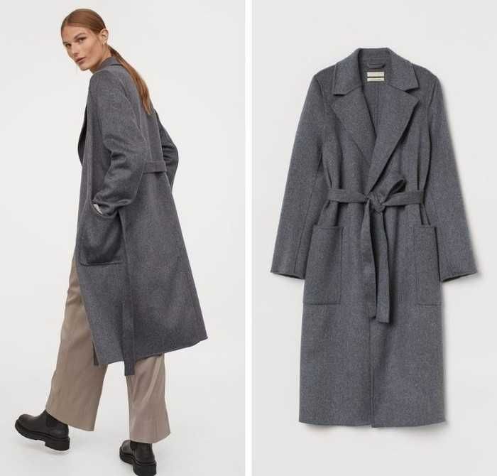 H&M Premium Selection базовое шерстяное пальто с кашемиром