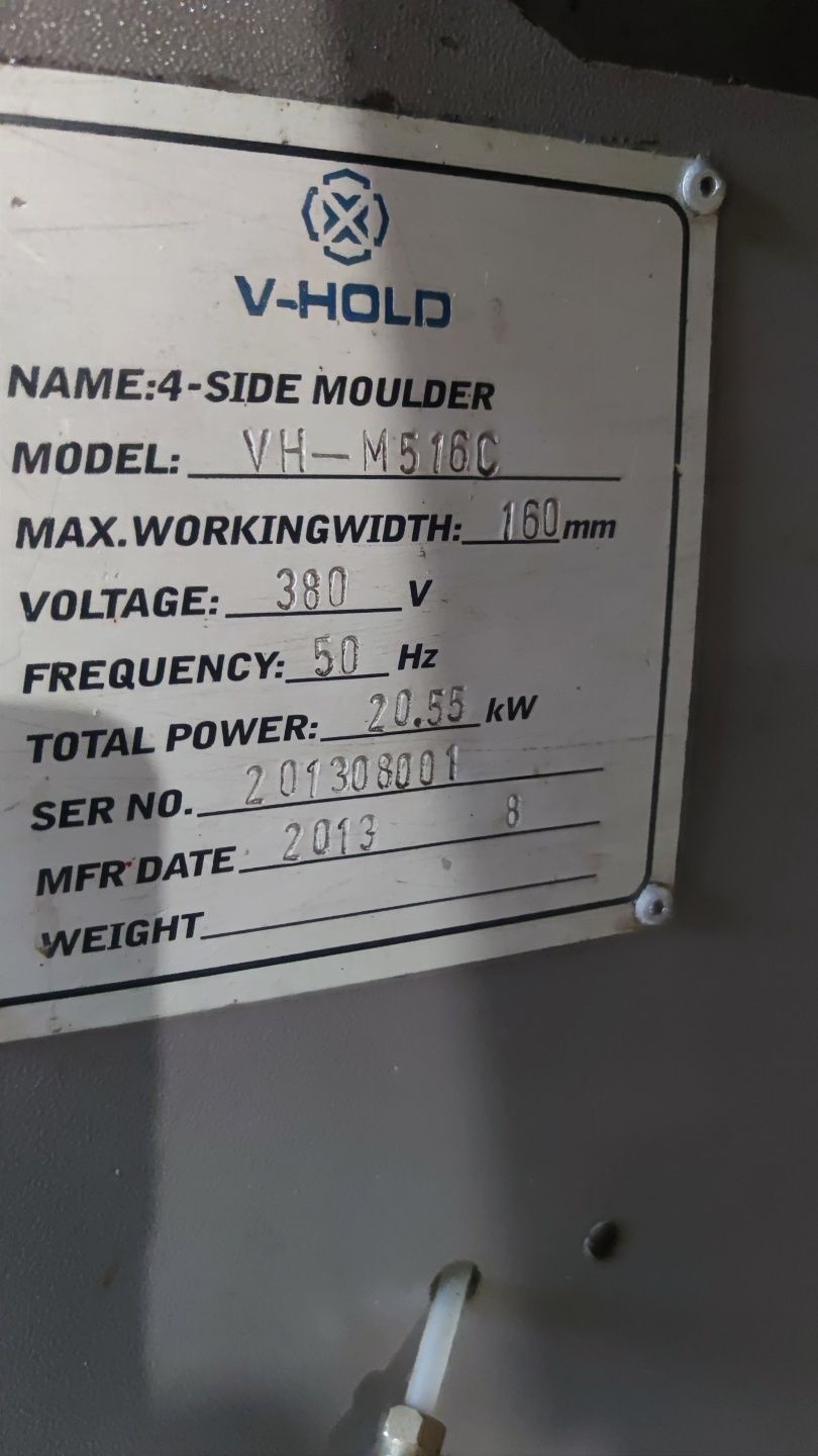 Strugarka Czterostronna, 5 głowic V-HOLD VANHOLD VH-M516C