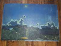 Картина художника Скорлупина "Ночь в Севастополе", г. Мариуполь 1962 г