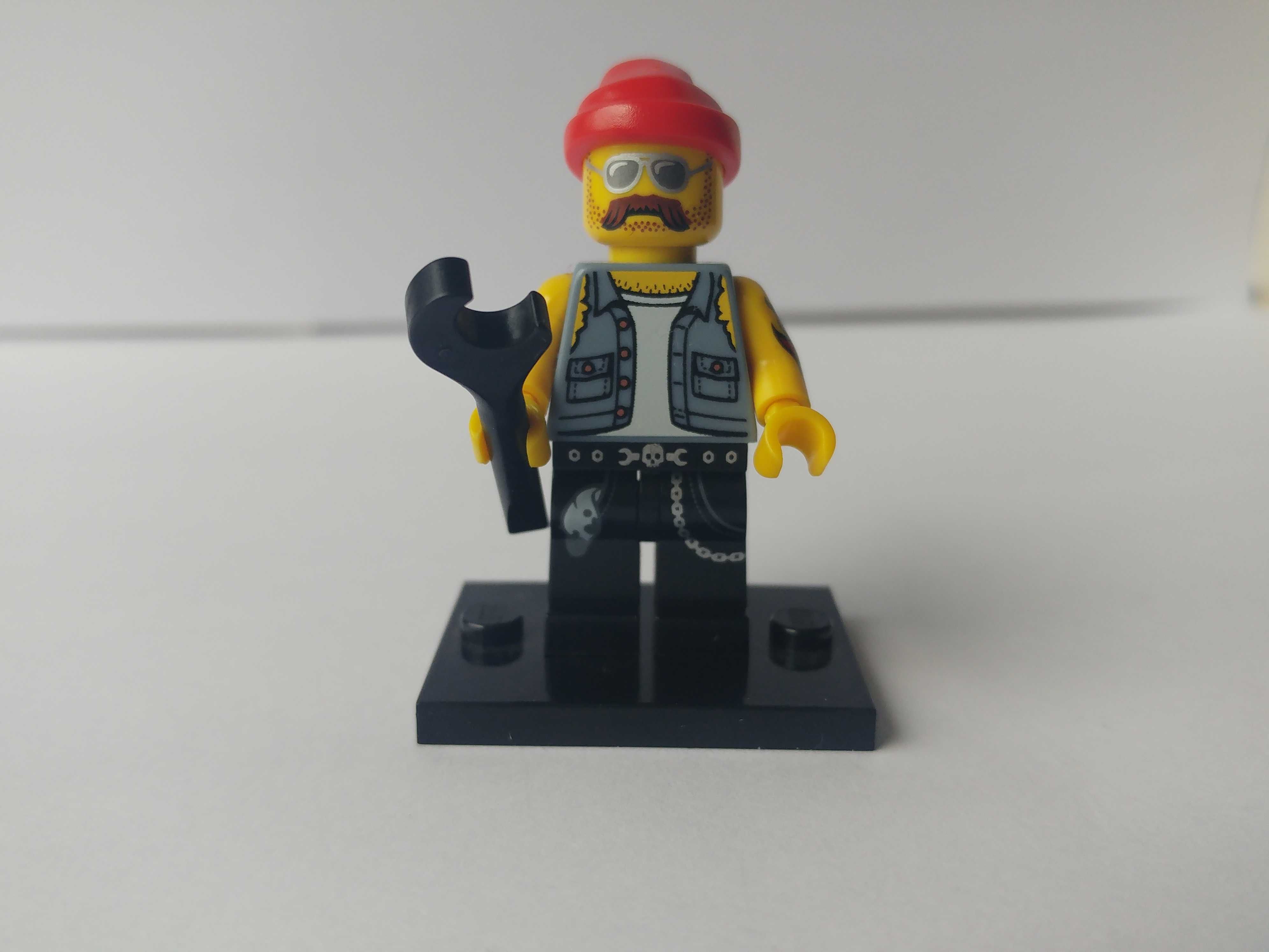 Figurka Lego Mechanik Harleyowiec Ludzik Lego figurki lego ludziki