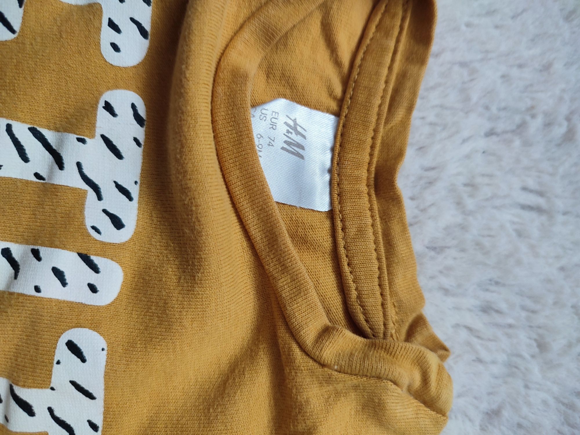 3 Bluzki z długim rękawem, 74, H&M, Reserved