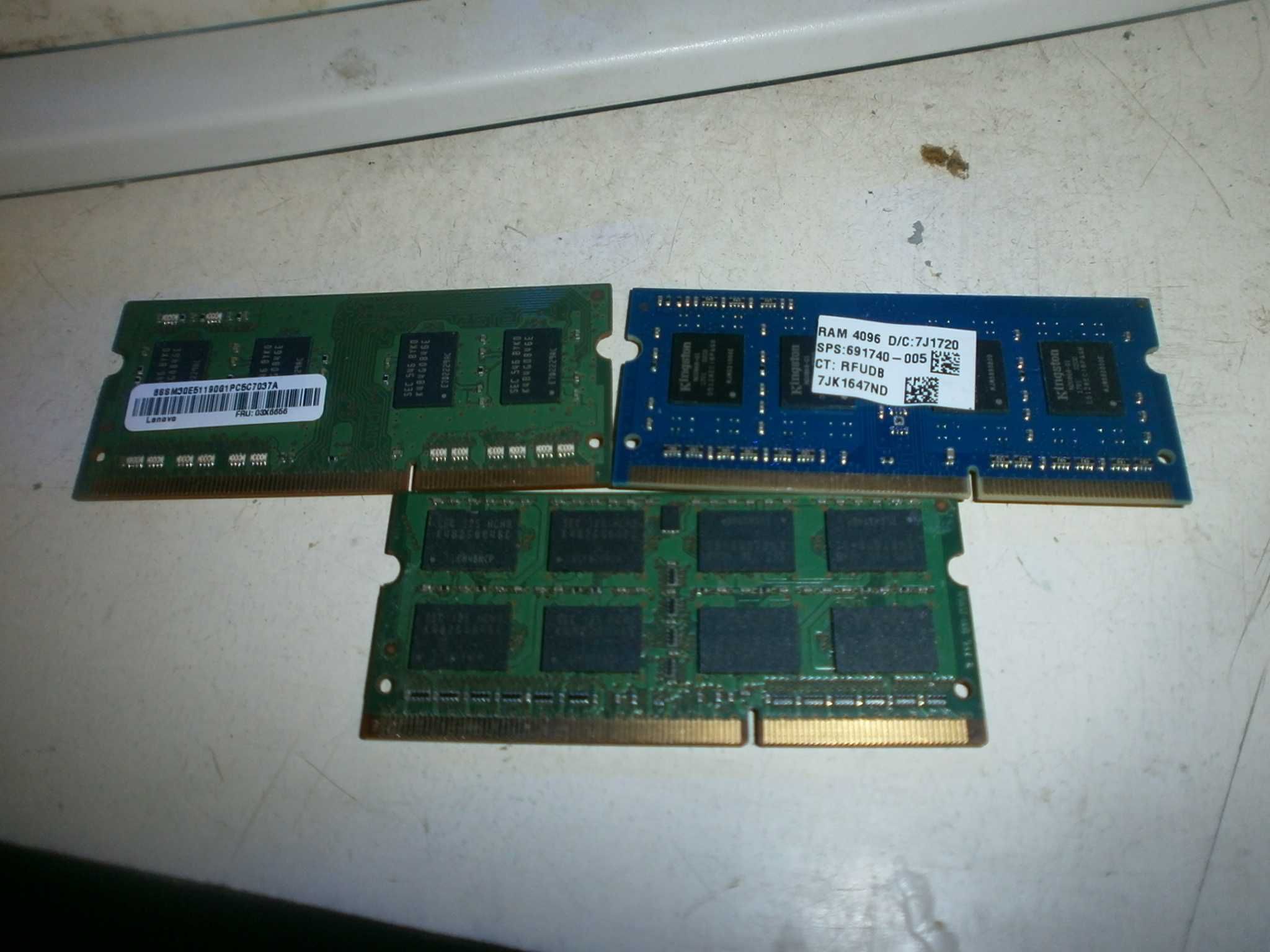 Ноутбучні плашки DDR3 So-Dimm по 4gb для Intel й Amd. 1.5v